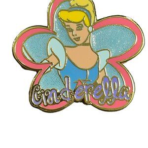 Disney Cinderella Trading Pin Princess Flower Badge Lapel Pin Brooch Accessories